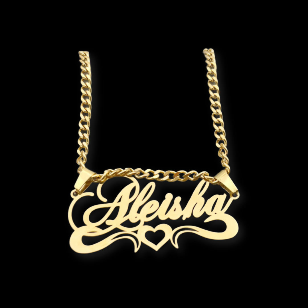 Cuban lover name necklace