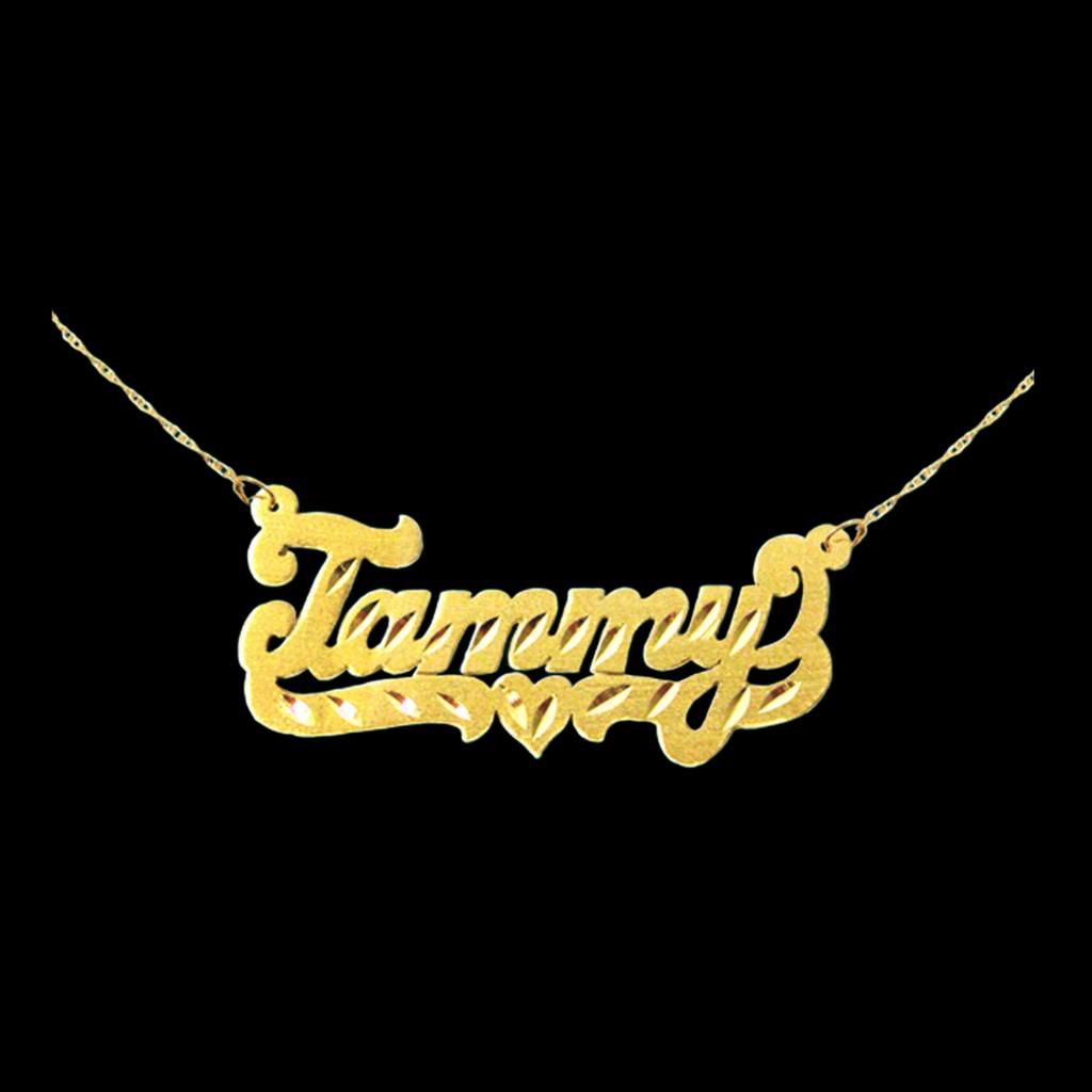 Retro name necklace