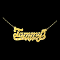 Retro name necklace