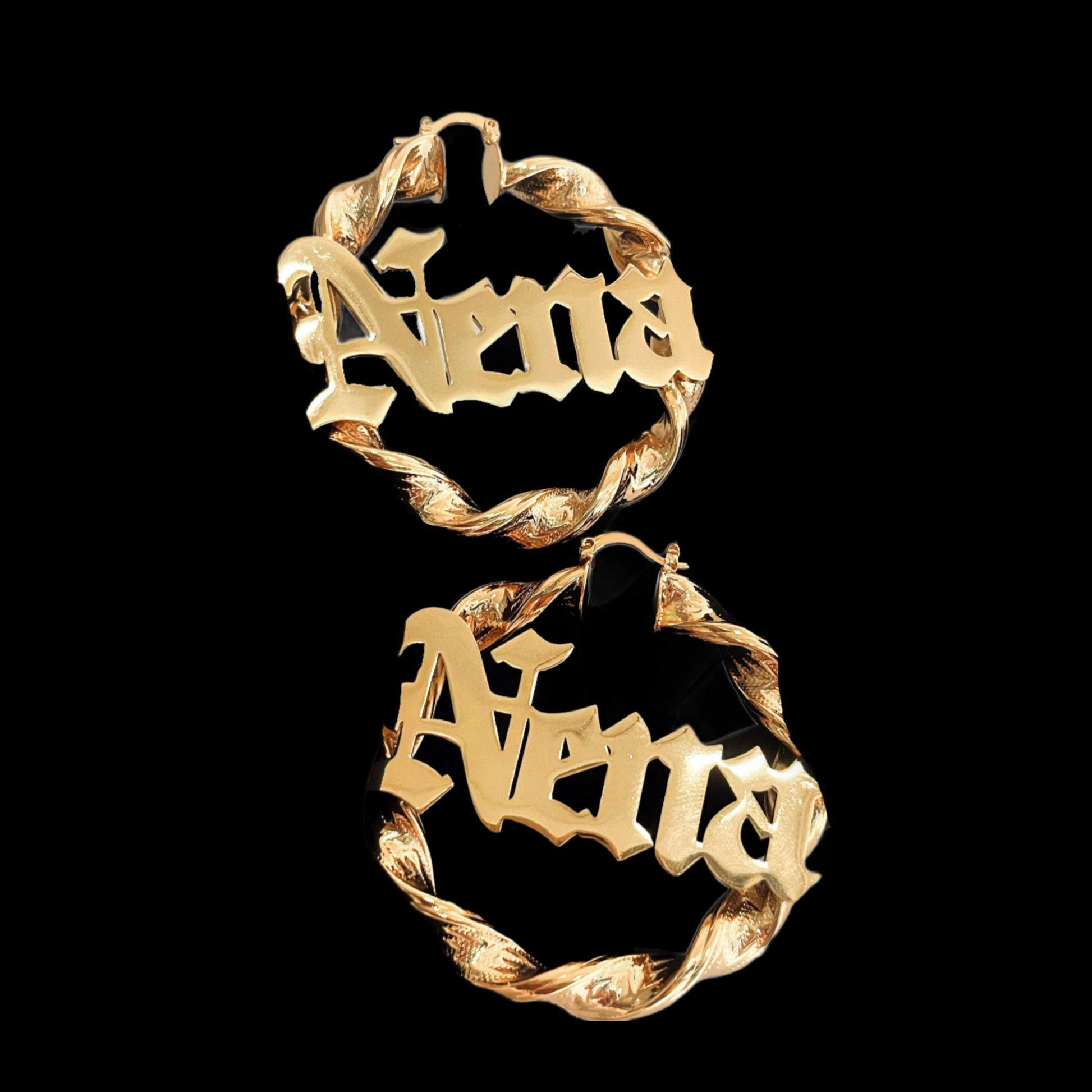 Custom vixen name hoops