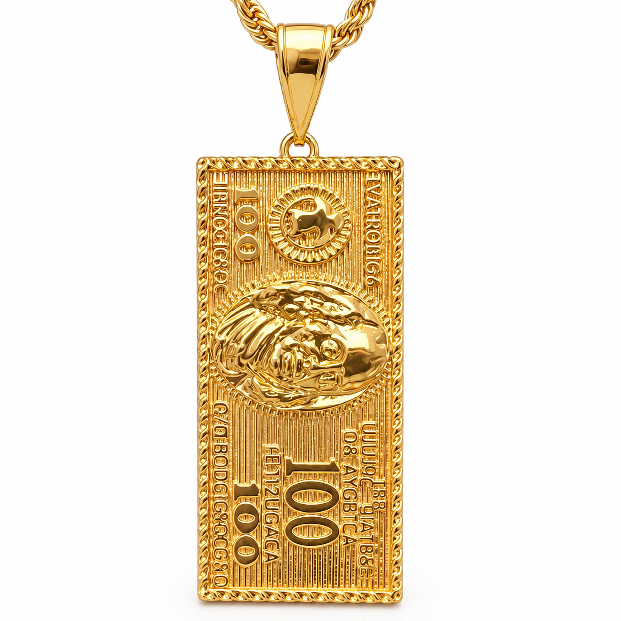 Dollar bill necklace