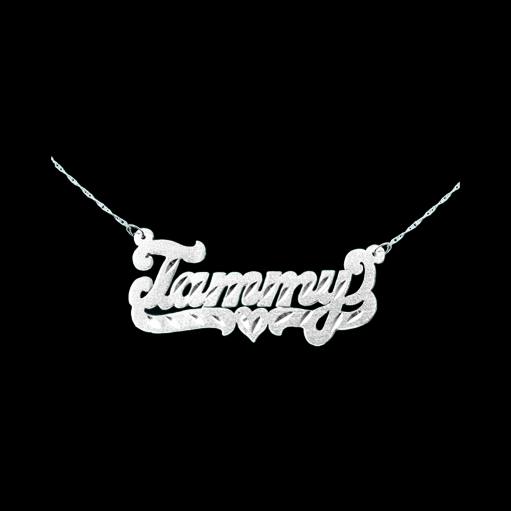 Retro name necklace