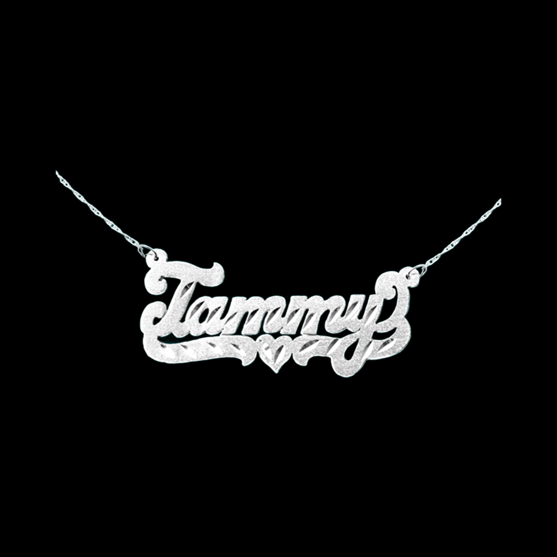 Retro name necklace