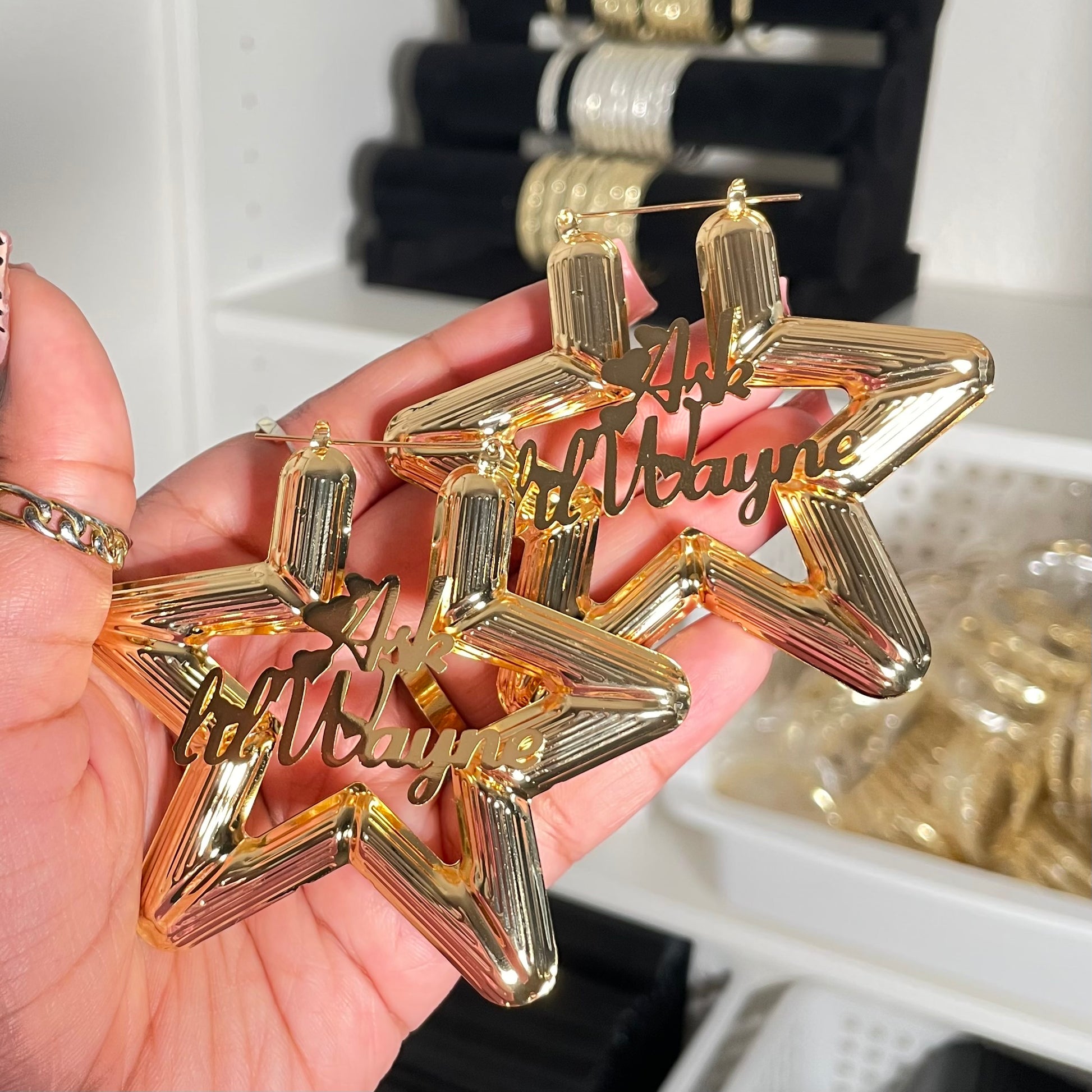 Star bamboo name hoops