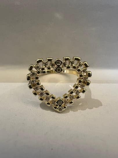 Rolex iced heart ring
