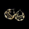 Custom name swirl hoops