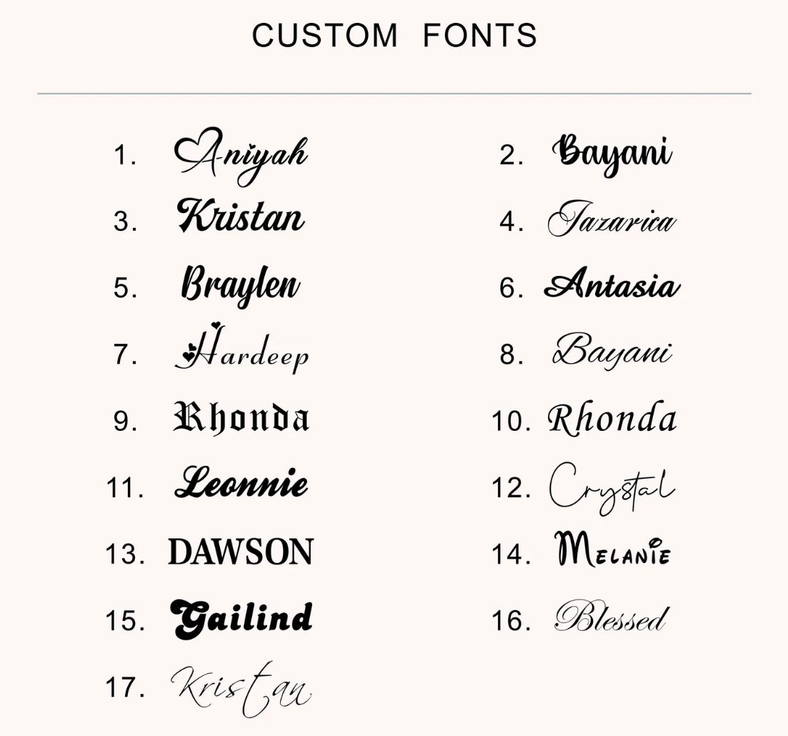 Custom vixen name hoops