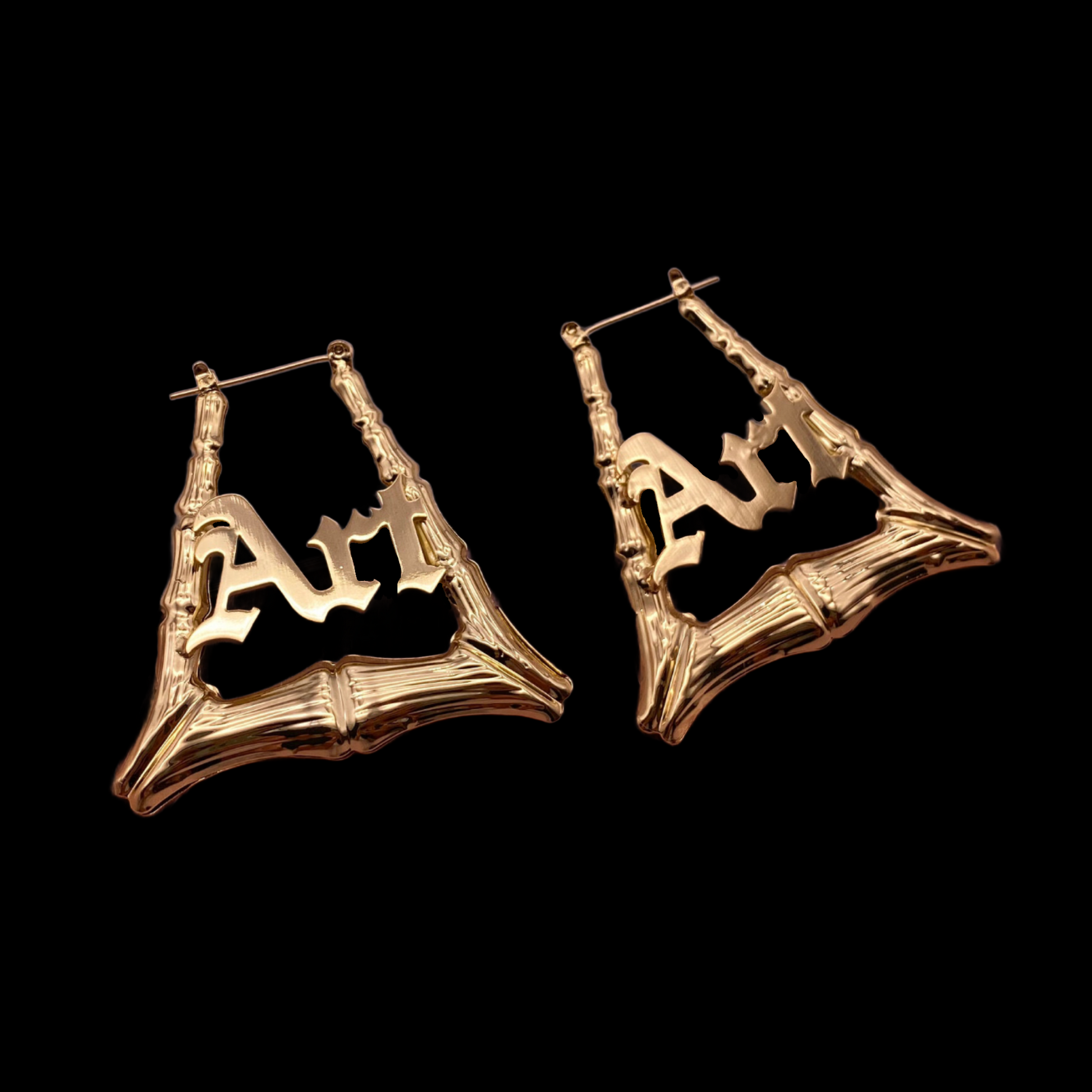 Custom triangle name hoops