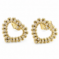 Rolex heart iced studs