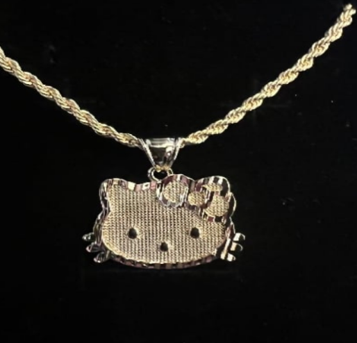 kitty face necklace