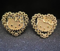Kitty rolex heart studs