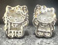 kitty silver FB studs