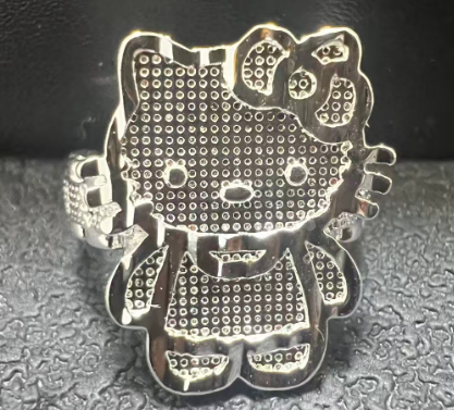 kitty silver FB ring