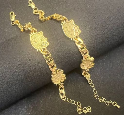 kitty cuban bracelet