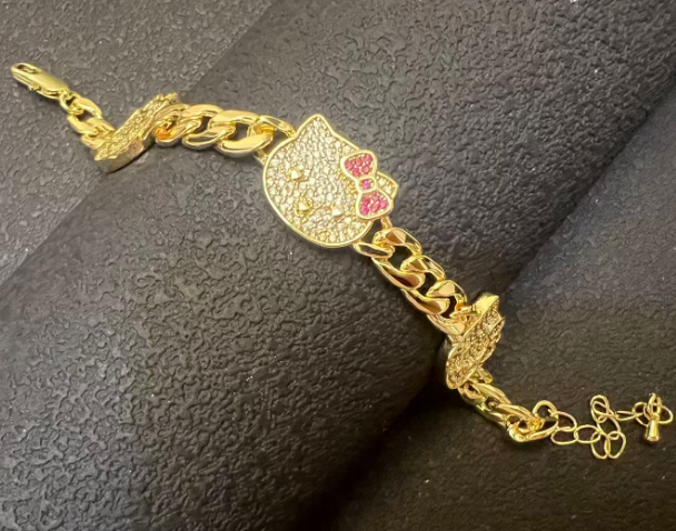 kitty cuban bracelet